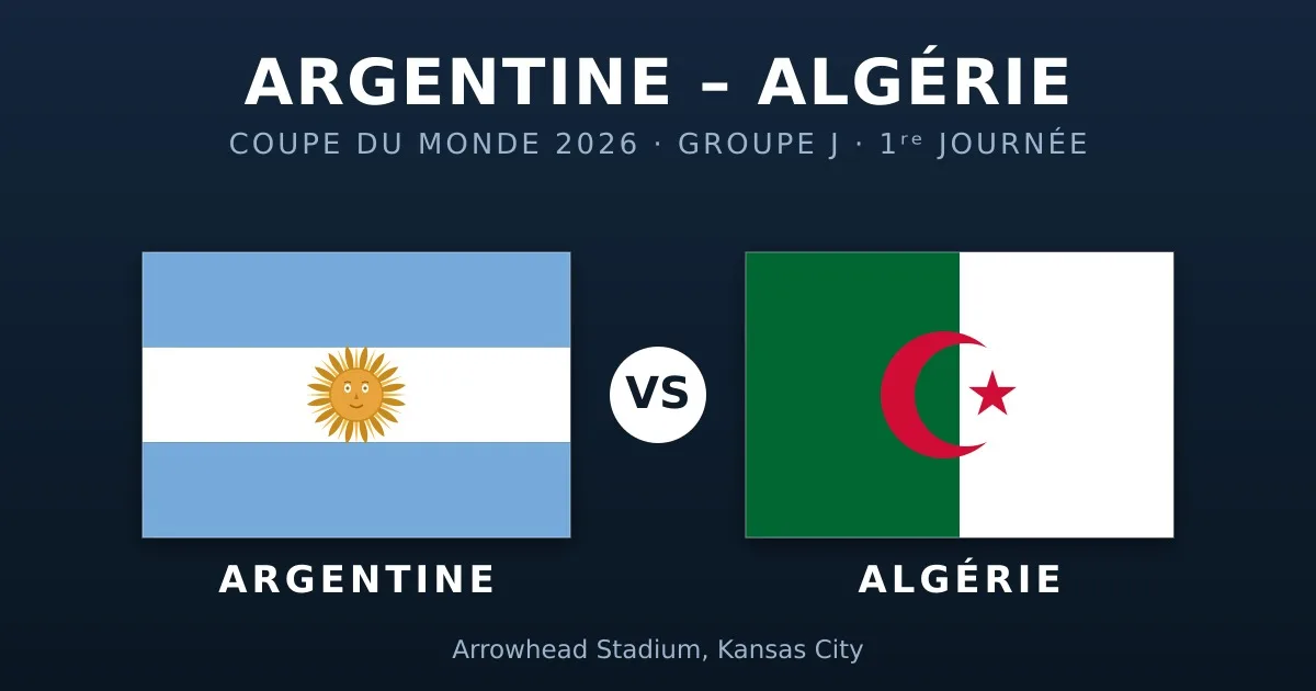 Coupe du Monde 2026 : l&rsquo;Algérie défie l&rsquo;Argentine de Messi pour son grand retour